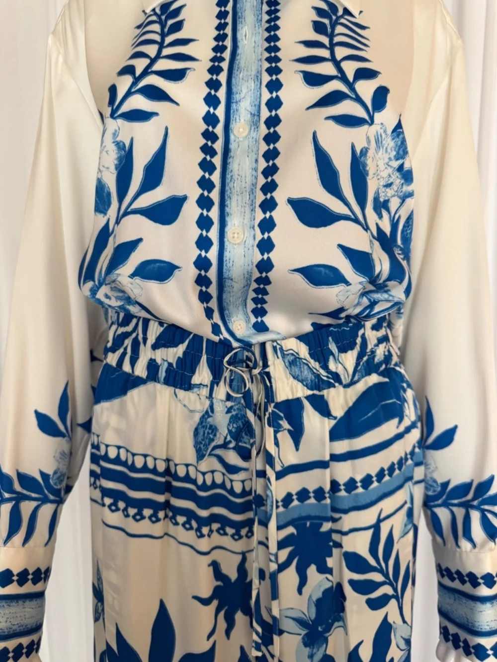 I.N.C. International Matching Blue White Floral 2-Piece set Size L NWOT/NWT